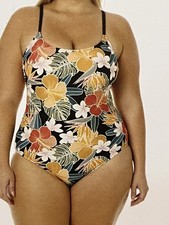 Hurley Tropical Floral Swimsuit Womens L NWT