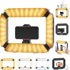 Handheld Video Rig Phone Stabilizer with LED Ring Light