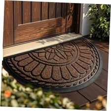  Front Door Mat Indoor Outdoor Entrance, Semicircular Entrance Mat, Half Round 