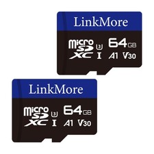 2 Pack 64GB XV13 MicroSDXC Memory Card, A1 U3 V30, 95 MB/s Read, SD Adapter