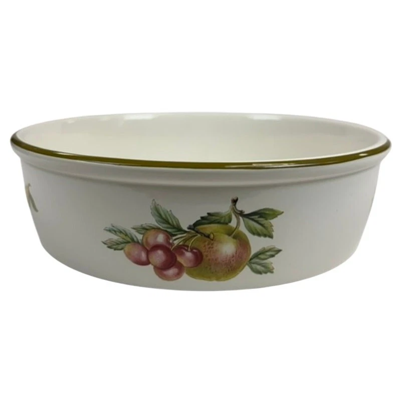 Cuenco de cereales Wedgwood Fruit Sprays Croft (forma de borde) verde 6-3/4" Inglaterra Foto 2 de 4