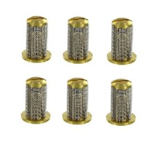 6 of Teejet Brass Check Valve Tip Strainer w/ SS 100 Mesh Screen Opens @ 10 PSI