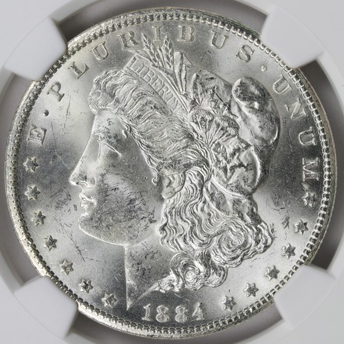 1884-CC $1 Morgan Dollar NGC MS62 - Picture 3 of 4