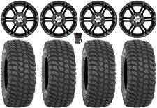 ITP SS212 14" Wheels Black 30" XCR350 Tires Kawasaki Mule Pro FXT  KRX