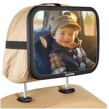 Baby Car Mirror Most Stable Backseat Mirror with Premium Matte BLACK