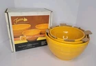 Fiesta 3 Piece Baking Bowl Set Marigold 75th Anniversary 967 333 With Box Vtg