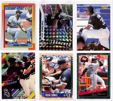 Frank Thomas 6 Card Lot MLB Chicago 1990 Topps, Mosaic Green Launched, Post ,TSC