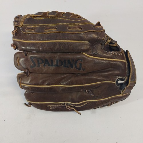 Spalding SCI-L Competition Series Oil Tan Leather Baseball Glove RH Throw 13.5" - Picture 7 of 9