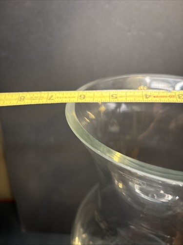 Vintage XL Krosno Poland Trumpet Vase Clear Crystal 16.5" 7 Lb Ex Cond. - Picture 6 of 7