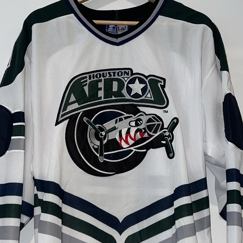 Винтажная хоккейная футболка Houston Aeros размер M стартер IHL 90-е малая лига *ЧИТАЙТЕ - Изображение 2 из 4