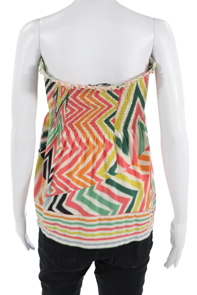 Camiseta sin mangas geométrica azteca multicolor BCBGMAXAZRIA para mujer talla M Foto 3 de 4