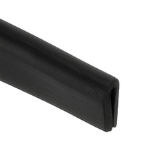 1/25" 13FT Rubber Edge Trim, Flexible U Channel Edge Guard Protectors, Black