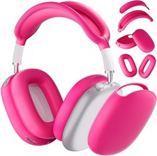 ATUAT for AirPods Max Headphones Case, Protective Silicone Case C-Hot Pink