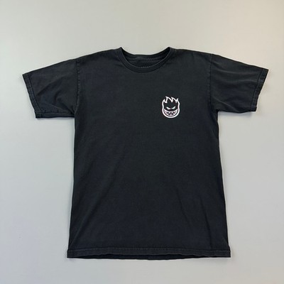 Spitfire Shirt Mens Small Black Big Head Logo Spiral Graphic Skate Punk Grunge