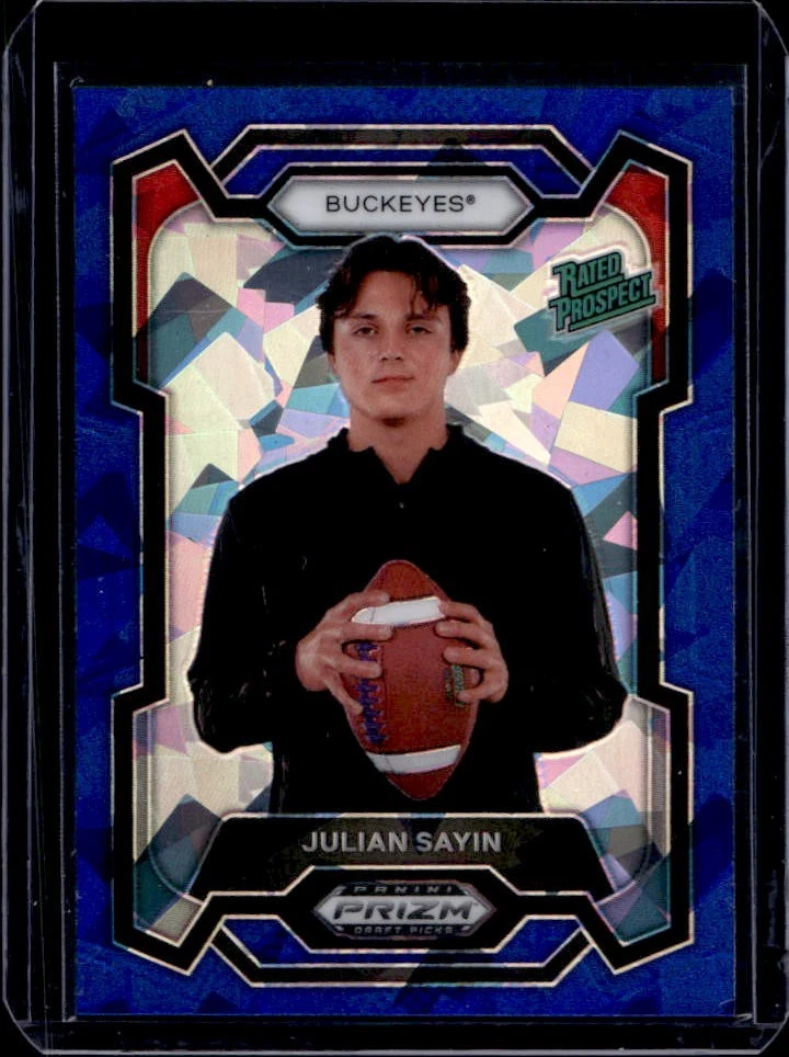 2024 Prizm Draft Picks Julian Sayin Blue Ice Rated Prospect #/99