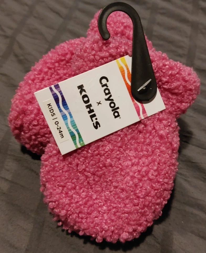 Neu mit Etikett Kleinkind/Baby Einheitsgröße Crayola Fäustlinge rosa/violett pink -5456