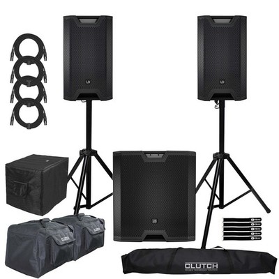 LD Systems ICOA 12 A 12'' Powered Active PA Speakers Pair w 18'' Subwoofer Package