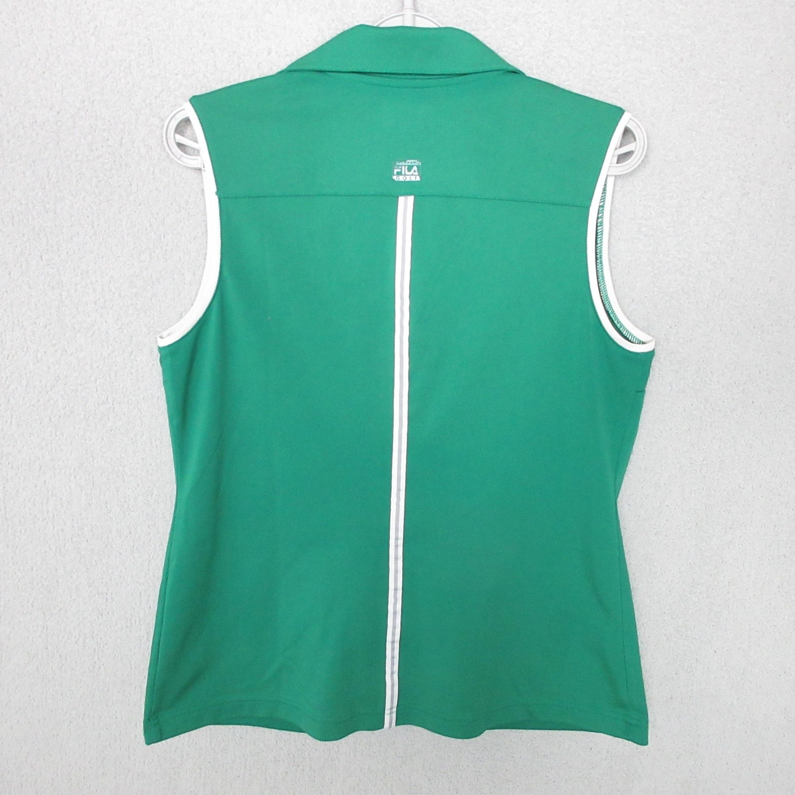 Fila Golf Polo Shirt Womens Large Green Sleeveless Performance Collared Top image 3