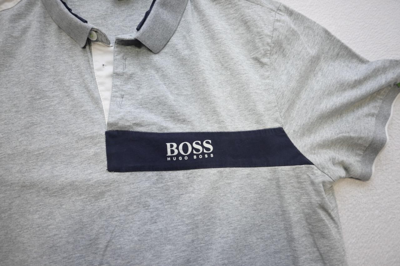 Hugo Boss Martin Kramer Polo Gray Short Sleeve Casual Shirt Mens Size Large thumbnail 7