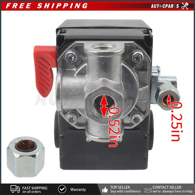 #ad Z D26612 Pressure Switch for Porter Cable 150 120 PSI D26612 4 Port 120 Volts $30.59