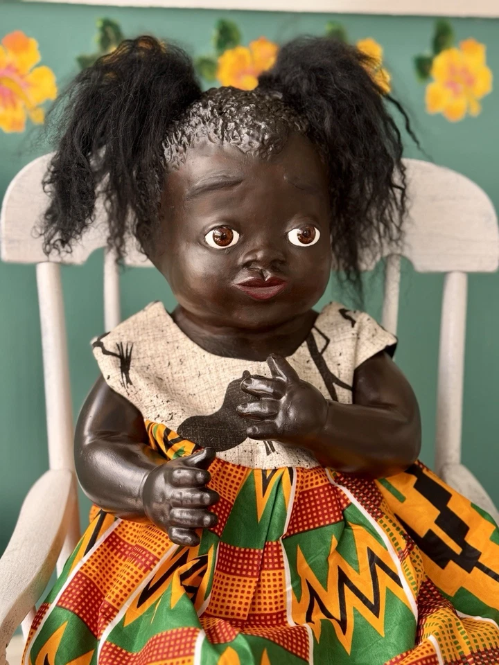 Muñeca negra afroamericana ~ Auténtico estilo personaje Leo Moss con peluca. Foto 3 de 4