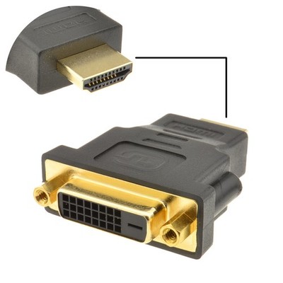 DVI - D Buchse 24+1 Zu HDMI Stecker Bildschirm Adapter Konverter Gold [001630]