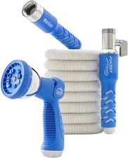 Pocket Hose Marine Expandable White Scuff Free 25ft Hose 3/4" Nozzle Included
