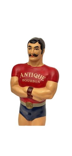 Vintage Antique Bourbon Bottle Display Holder Stand - Muscle Weightlifter Great - Picture 3 of 11