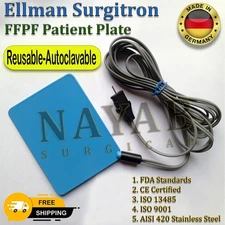 Ellman Surgitron H4 Grounding Patient Plate Reusable-Valley Lab Connector CE/FDA