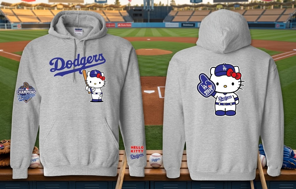 HOT Los Angeles Dodgers Hello Kitty Hoodie FULL SIZE S - 5XL | eBay