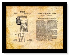 Toilet Paper Roll 1891 US PATENT, Office or Home Wall Art Decor Poster Print