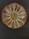 Carnival Glass Marigold Flower Bowl 11 1/2 Inches, Makeup Bowl