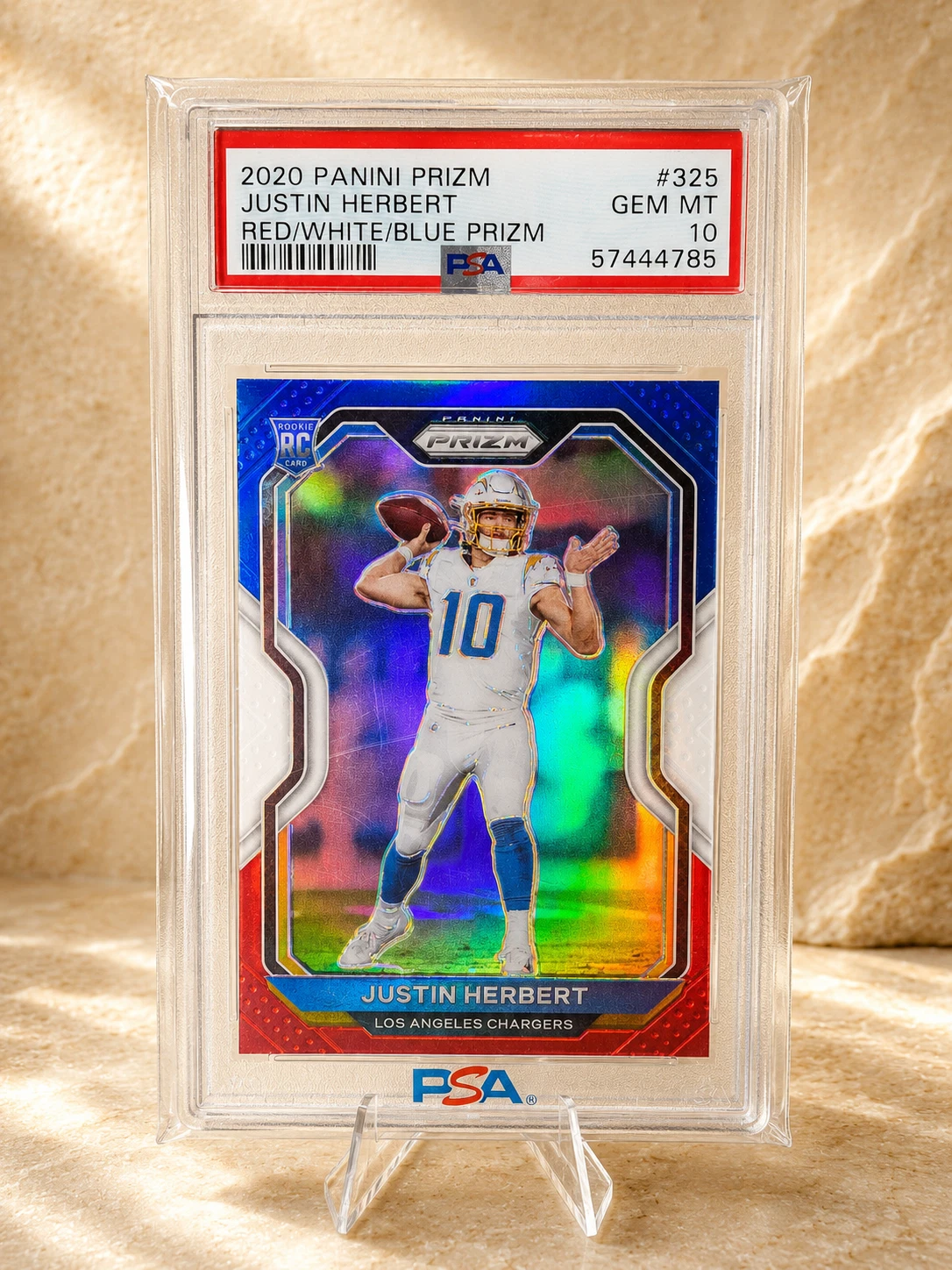 Justin Herbert Prizm RC PSA 10