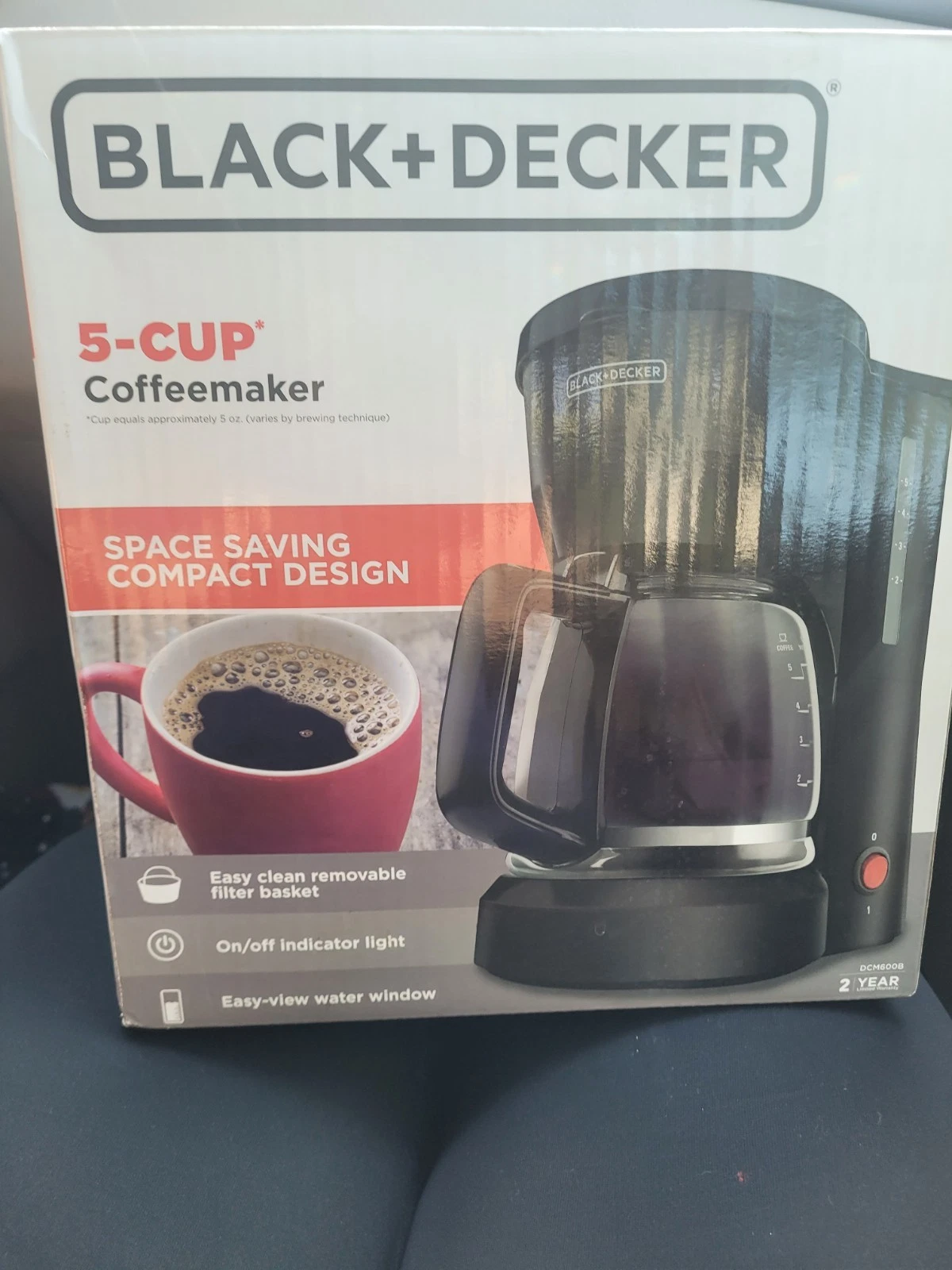 Black + Decker 5 Cup Coffeemaker NIB