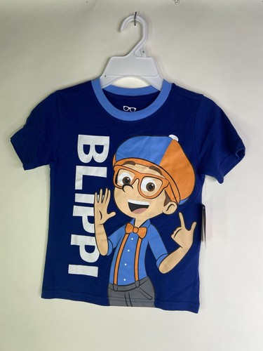 Blippi Blue Short Sleeve Tee T-Shirt Top Kids Boys Girls Size 5T