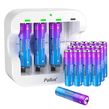 16PCS 1100mWh AAA Rechargeable Lithium Batteries 1.5V Li-ion AAA Battery Charger