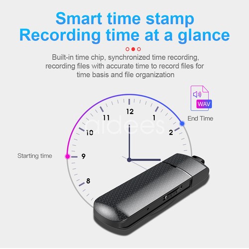 4-32G Mini Pocket Sound Voice Activated Recorder Audio Recorder USB Memory Stick - Picture 6 of 25