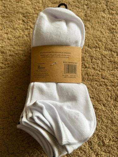 Born Damen Baumwollmischung unsichtbare Socken weiß Größe 4-10 10 Paar - Bild 5 von 6