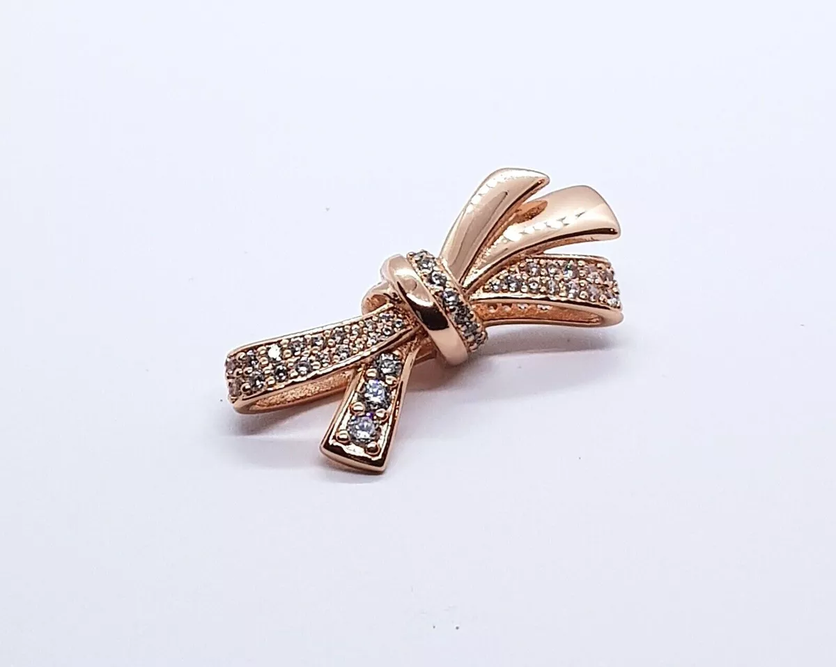Pandora bow charm rose hotsell gold