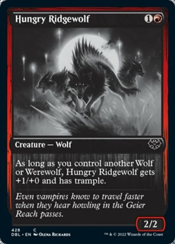 1x Hungry Ridgewolf MTG Innistrad: Double Feature NM Magic Regular