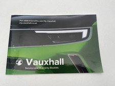 Vauxhall Vivaro Life Latest model Service Book - 2021 Onwards - Blank unused