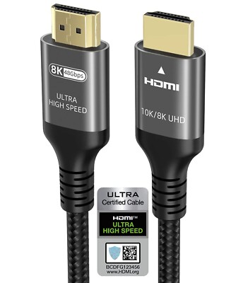 Hdmi Cable Ubluker 10K 8K 4K  48Gbps 5M, (Hdmi Certified) Ultra High Speed