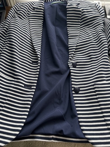 Lauren Ralph Lauren Striped Nautical Two Button Blazer - Small Petite - Picture 9 of 11
