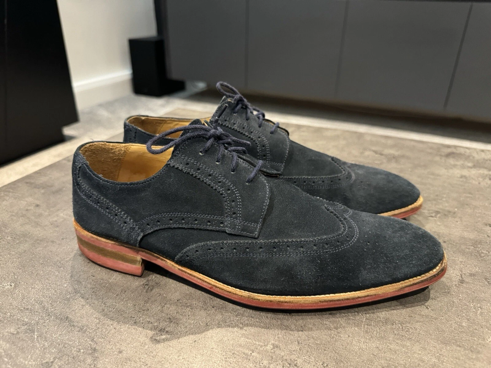 ADIDAS Scarpe eleganti mocassino RUSSELL & BROMLEY SCAMOSCIATE da uomo DERBY BROGUE UK 9 5 RRP £ 265