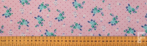 Rosen & Nadel Punkte Blumen Design – Bedruckt Polycotton Stoff - Feder - Bild 18 von 20