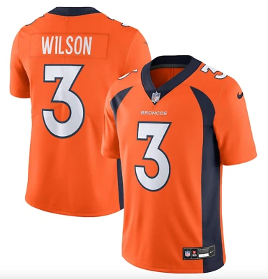 Nike Herren NFL Denver Broncos Wilson 3 Trikot / Orange / UVP 120€