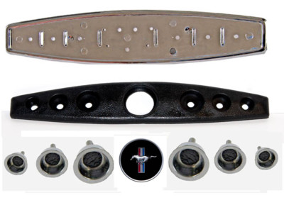 1968 1969 MUSTANG Steering Wheel Horn Running Horse Emblem, Plate, Pad, Buttons