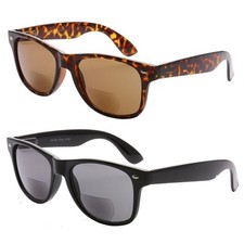 2 PAIR LOT Bifocal Lens Reading Sunglasses Sun Reader Glasses Powers 1.25- 3.25