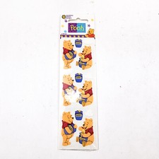 Vintage Disney Winnie the Pooh Fuzzy Sandylion Stickers Scrapbook Sealed Package
