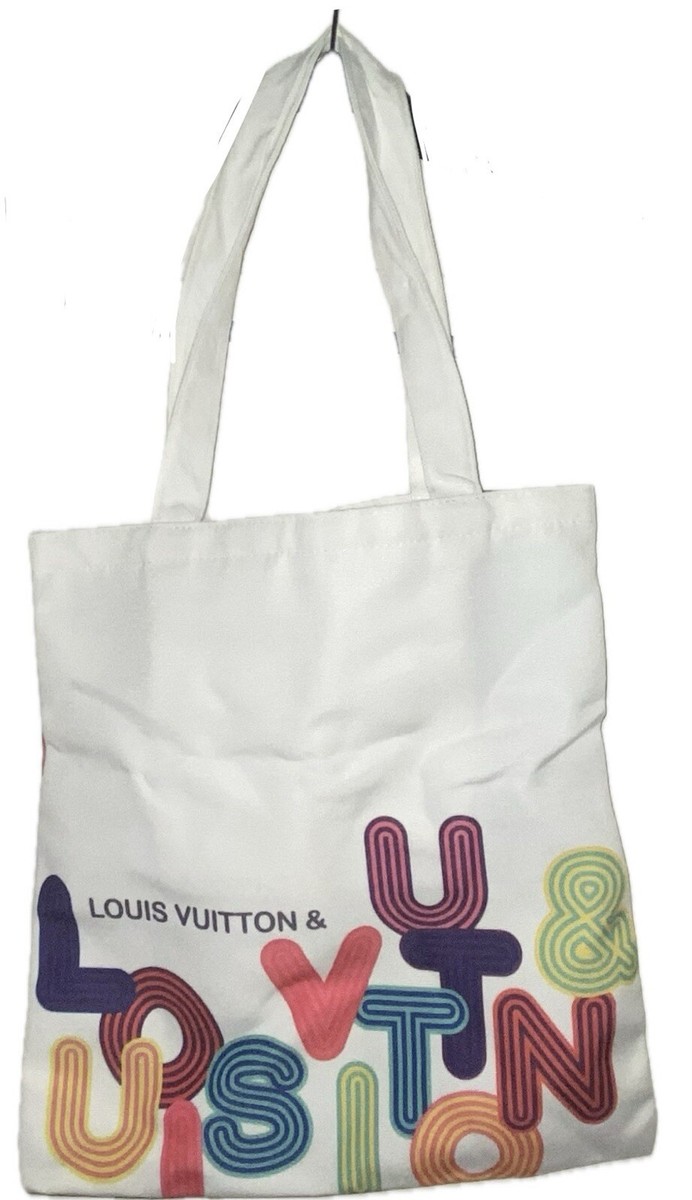 LOUIS VUITTON ホワイトトートバッグ Louis Vuitton - Original/Limited/Tote Bag Canvas White-LV